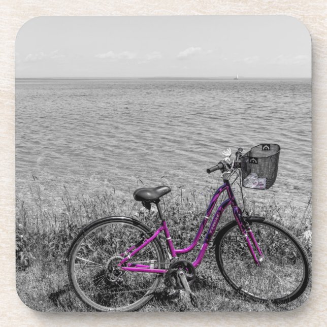Mackinac Island Bike Selective Colour Coaster (Front)