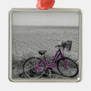 Mackinac Island Bike Selective Colour Metal Ornament