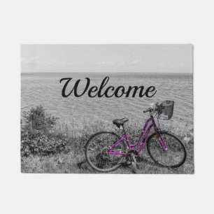 Mackinac Island Bike Selective Colour Welcome Doormat