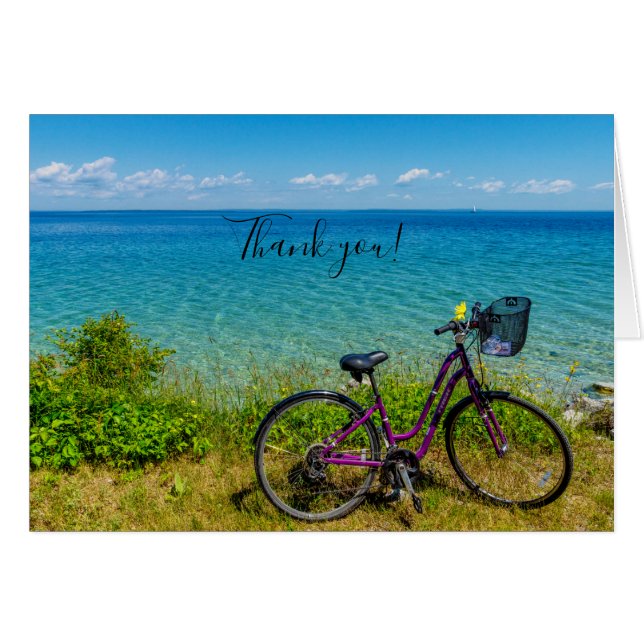 Mackinac Island Bike Thank you Card (Front Horizontal)