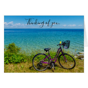 Mackinac Island Bike Thinking of You Card