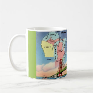 Mackinac Island Bridge Postcard Coffee Mug