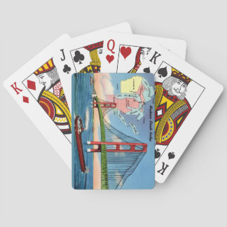 Mackinac Island Bridge Postcard Playing Cards