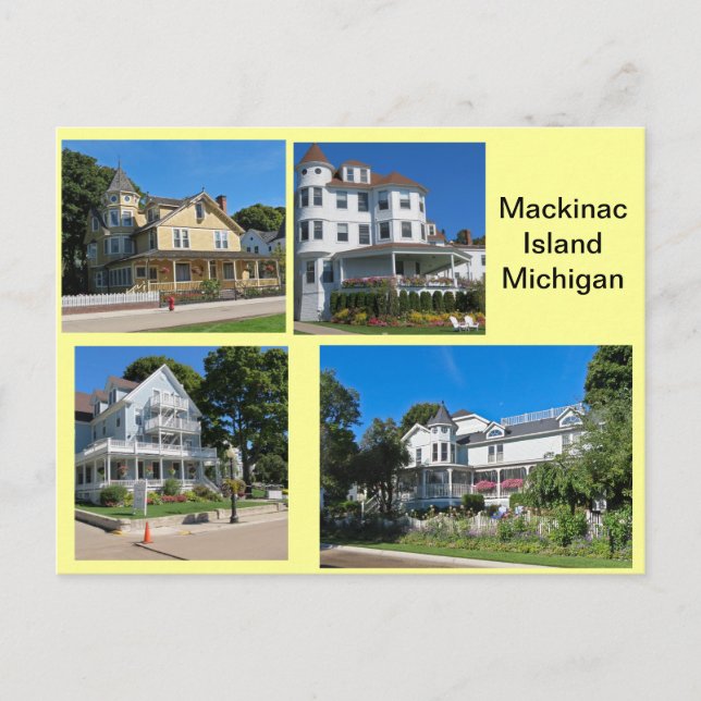 Mackinac Island Buildings Postcard (Front)