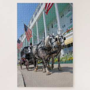 Mackinac Island Carriage RIde - 20x30 - 1014 pc Jigsaw Puzzle