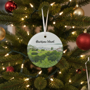 Mackinac Island  Glass Tree Decoration
