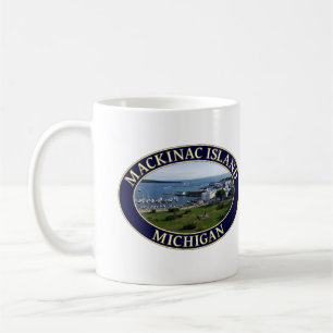 Mackinac Island Harbor & Lake Huron in Michigan Coffee Mug