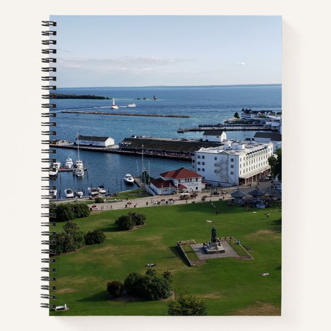 Mackinac Island & Harbour, Michigan Notebook (Front)