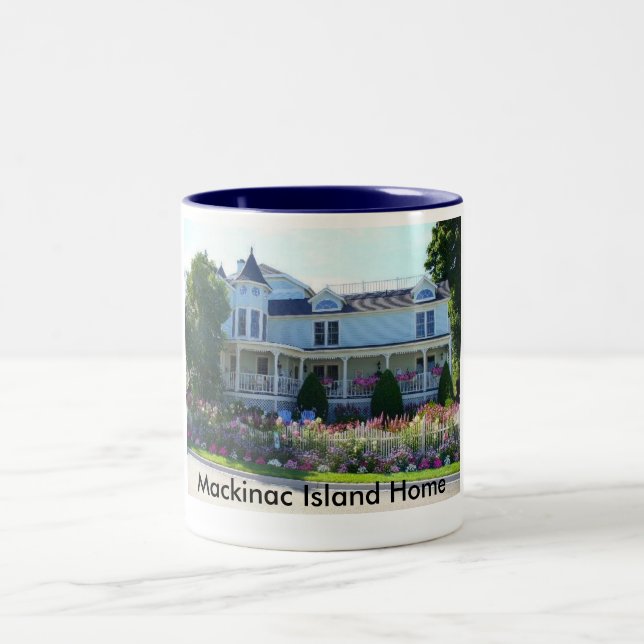 Mackinac Island Home Two-Tone Coffee Mug (Center)