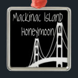 Mackinac Island Honeymoon Metal Tree Decoration<br><div class="desc">This Mackinac Island Honeymoon design featuring the Mackinac bridge is perfect for any Mackinac Island,  Michigan honeymoon.</div>