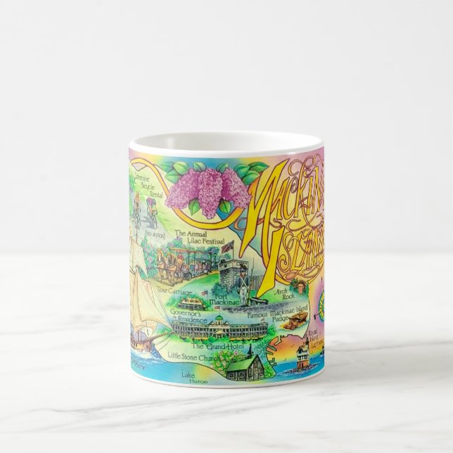 Mackinac Island Landmarks Mug (Center)