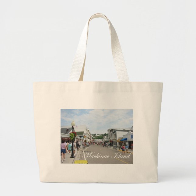 Mackinac Island Large Tote Bag (Front)