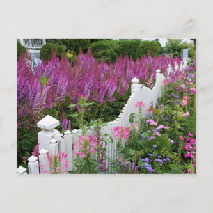 Mackinac Island, Michigan Garden Postcard