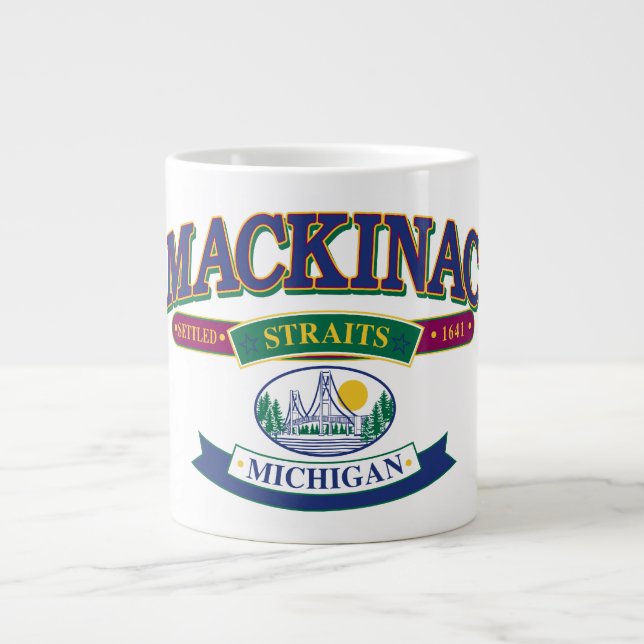 Mackinac Island, Michigan Large Coffee Mug (Front)