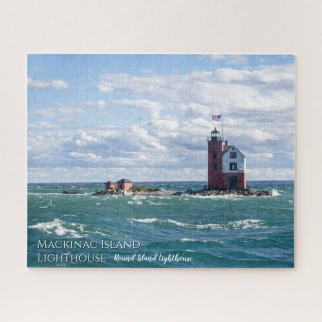 Mackinac Island Michigan Lighthouse Jigsaw Puzzle (Horizontal)