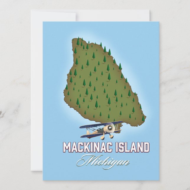 Mackinac Island Michigan map (Front)