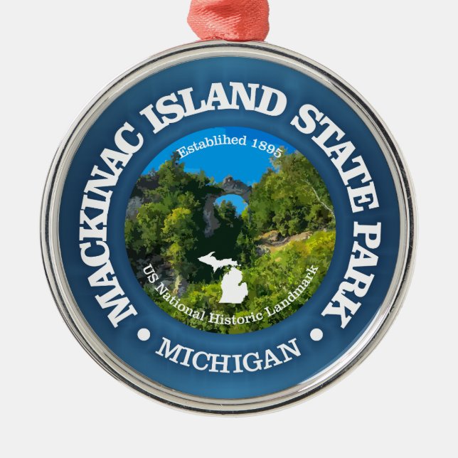 Mackinac Island SP Metal Ornament (Front)