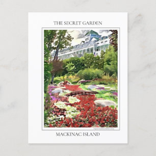 Mackinac Island The Secret Garden Postcard
