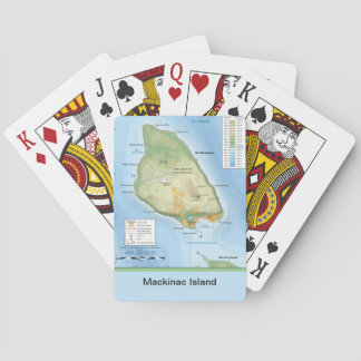 Mackinac Island Topography Bicycle Playing Cards