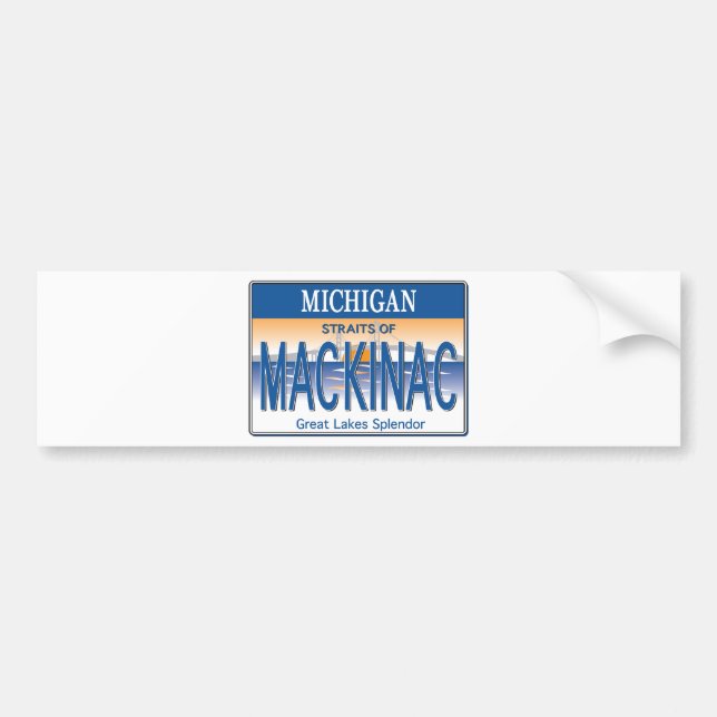 Mackinac License Bumper Sticker (Front)