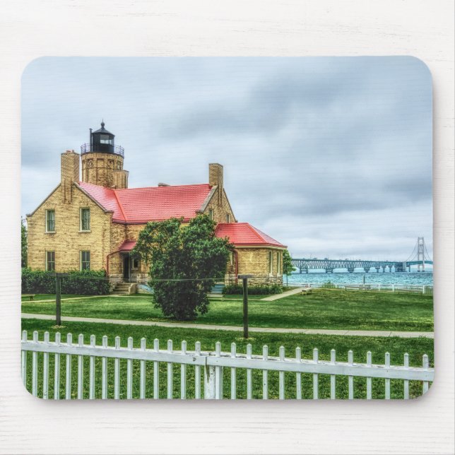 Mackinac Light and Bridge Mouse Pad (Front)
