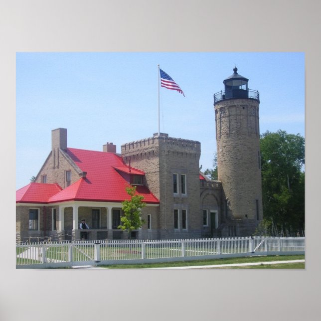 Mackinac Lighthouse Poster (Front)