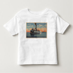 Mackinac, MI - View of Sainte Marie Steamer Toddler T-Shirt
