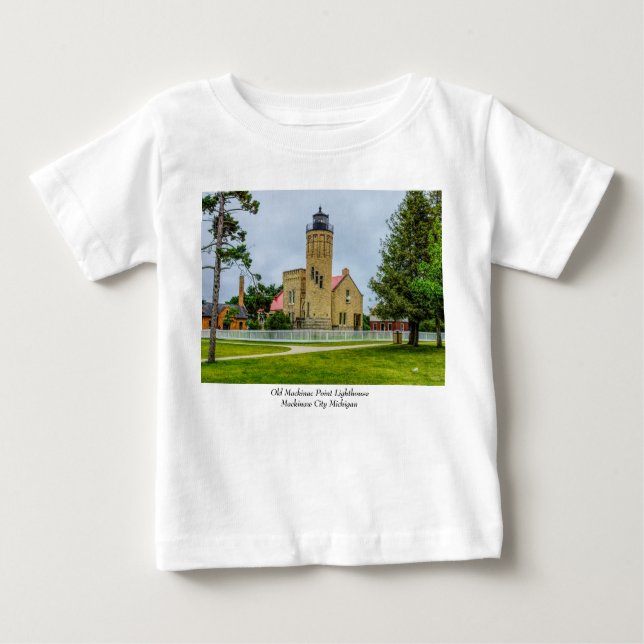 Mackinac Point Light Baby T-Shirt (Front)