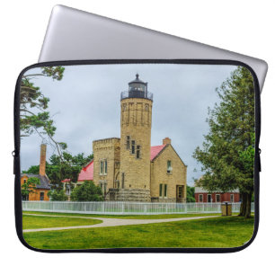 Mackinac Point Light Laptop Sleeve