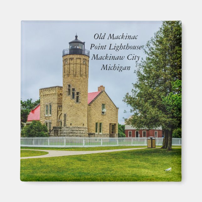 Mackinac Point Light Magnet (Front)