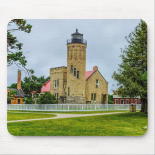 Mackinac Point Light Mouse Pad