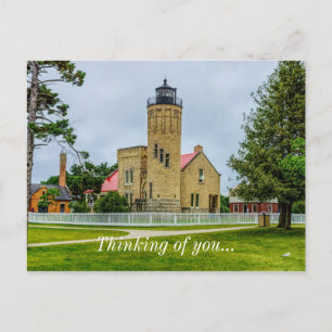 Mackinac Point Light Thinking Of You Postcard