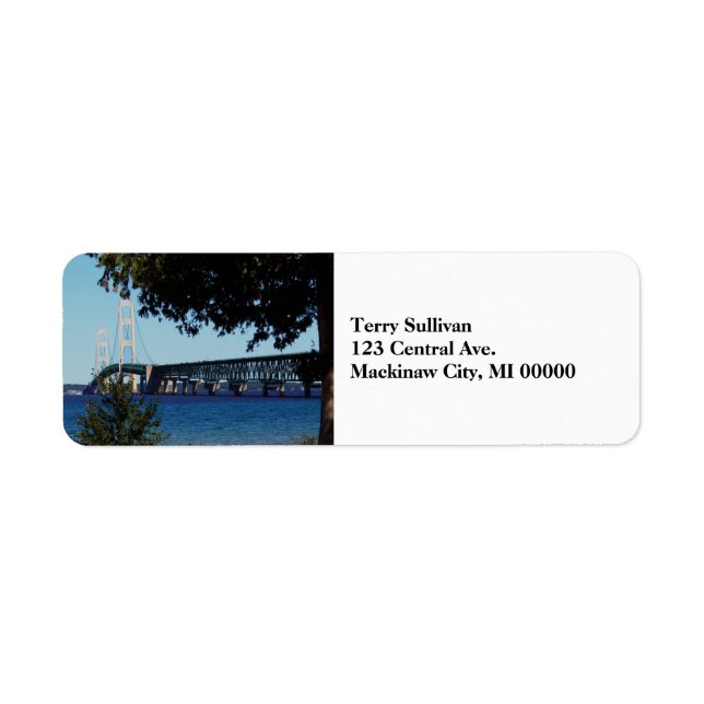 Mackinaw Bridge Return Address Label (Front)