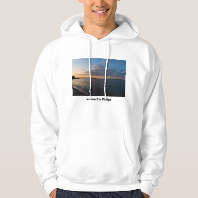 Mackinaw City Dusk Hoodie (Front)