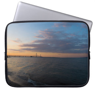 Mackinaw City Dusk Laptop Sleeve