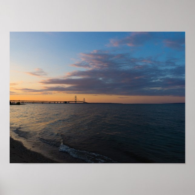 Mackinaw City Dusk Poster (Front)