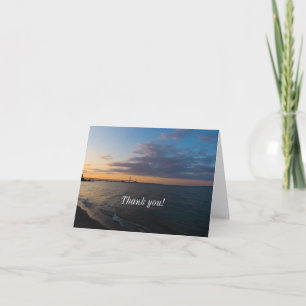 Mackinaw City Dusk Thank You Card