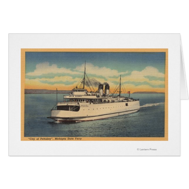 Mackinaw City, MI - View of City of Petoskey (Front Horizontal)