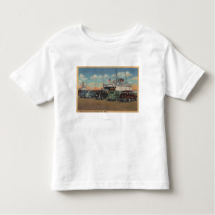 Mackinaw City, MI - View of MI State Ferry Dock Toddler T-Shirt