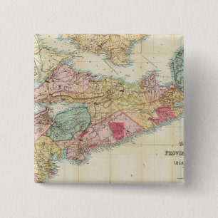 Mackinlay's map of the Province of Nova Scotia 2 15 Cm Square Badge