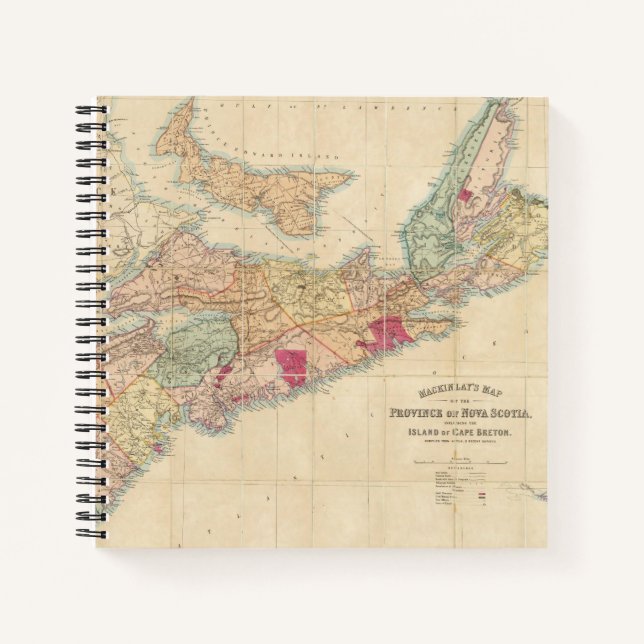 Mackinlay's map of the Province of Nova Scotia 3 Notebook (Front)