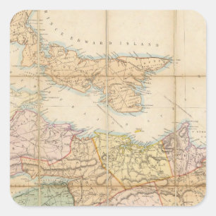 Mackinlay's map of the Province of Nova Scotia Square Sticker