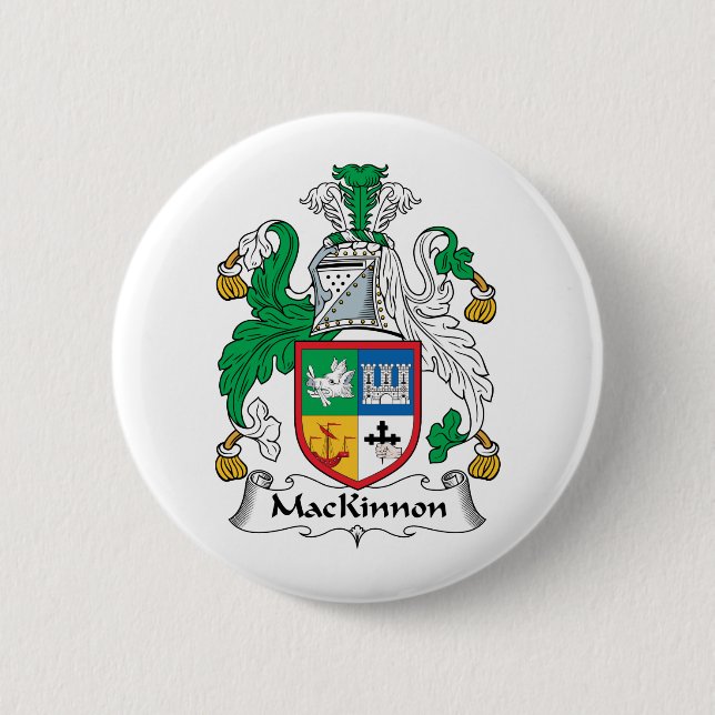 MacKinnon Family Crest 6 Cm Round Badge (Front)