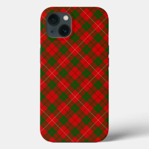 MacKinnon tartan red green plaid iPhone 13 Case