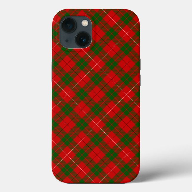 MacKinnon tartan red green plaid Case-Mate iPhone Case (Back)