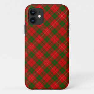 MacKinnon tartan red green plaid iPhone 11 Case