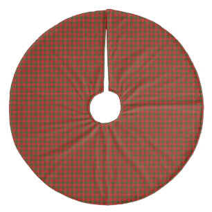 MacKinnon tartan red green plaid Fleece Tree Skirt