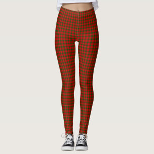 MacKinnon tartan red green plaid Leggings