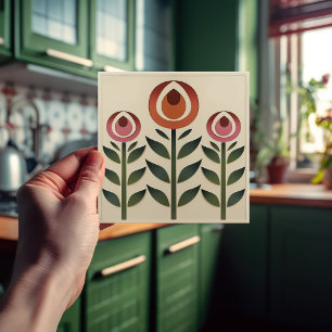 Mackintosh Art Deco Abstract Floral Wall Decor Cer Ceramic Tile