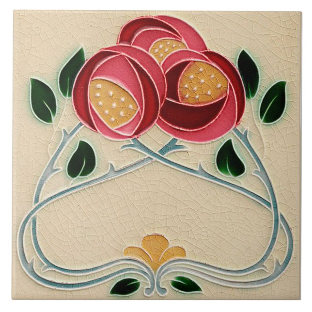 Mackintosh Rose Ceramic Ceramic Tile (Front)